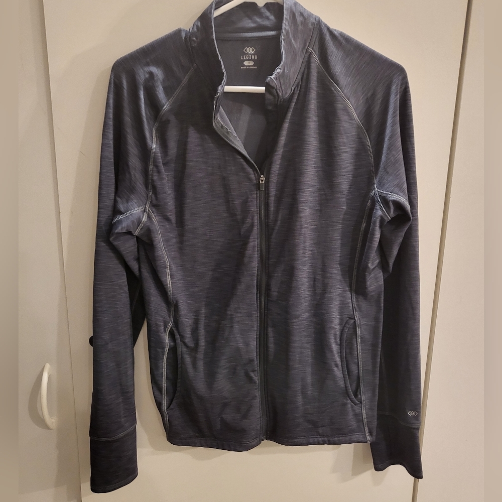 Leg3end Gray Medium Womans Full Zip Jacket